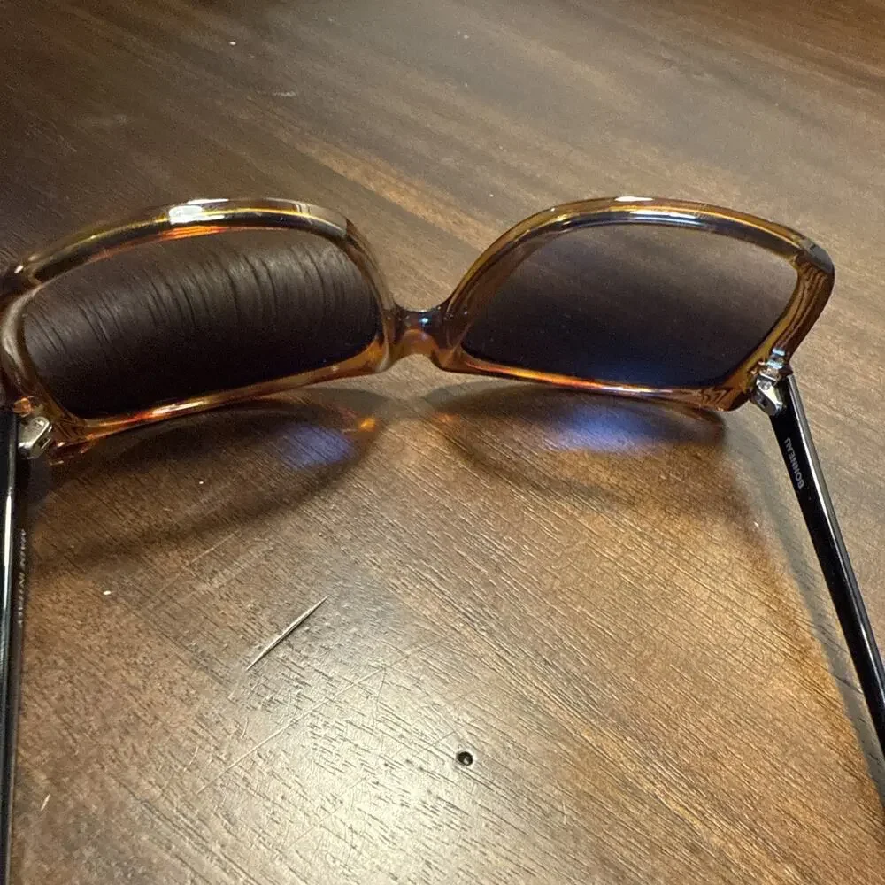 Bonneau Womens Sunglasses Butterfly Style Lenses Yellow Black Gold Frame